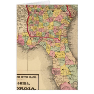 Florida, Georgia och South Carolina Hälsningskort
