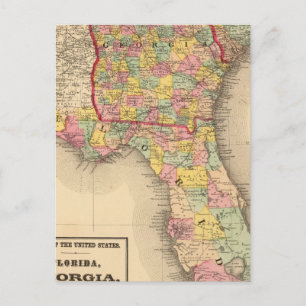 Florida, Georgia och South Carolina Vykort