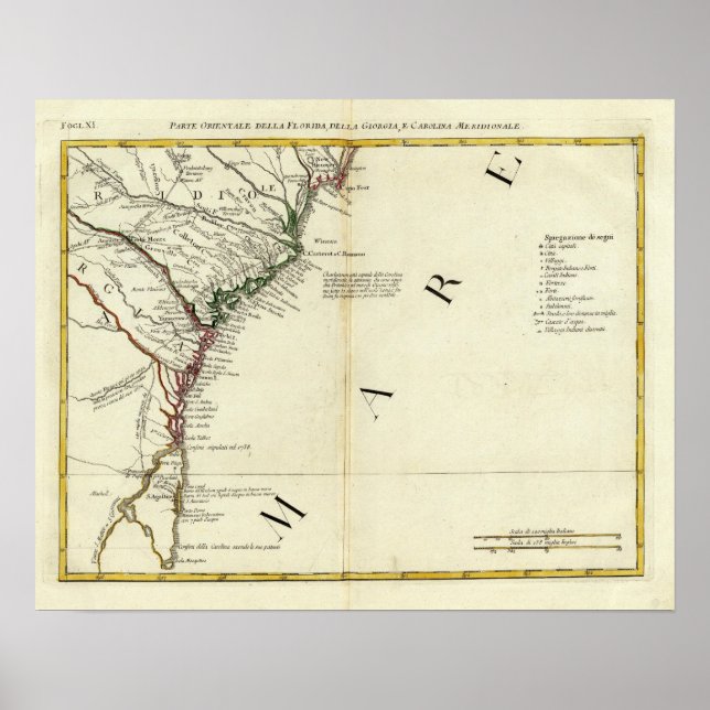 Florida, Georgia, South Carolina Poster (Framsidan)