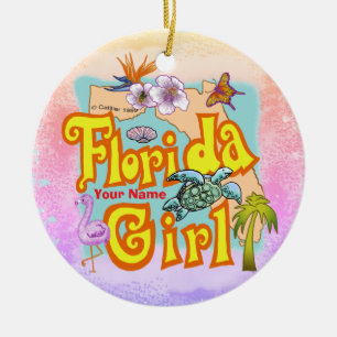 Florida Girl Julgransprydnad Keramik