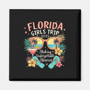 Florida Girls Resa 2025 Beach Vibes Family Vacatio Magnet