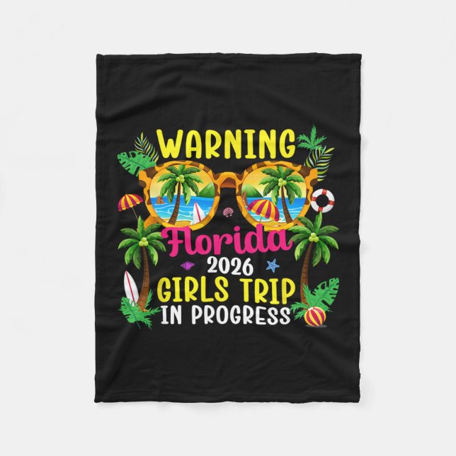 Florida Girls Trip In Progress 2026 Florida Vacati Fleecefilt (Framsidan)