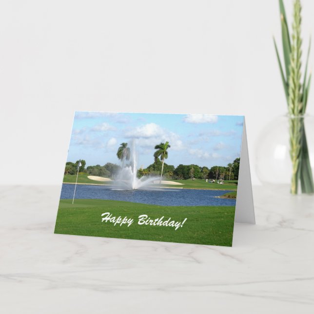 Florida Golf Course Anpassningsbar Birthday Card Kort (Framsida)