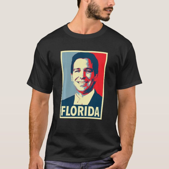 Florida Gov Ron Desantis T Shirt (Framsida)