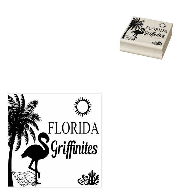 Florida Griffinites Wood Art Frimärke Stämpel (Stämplad)