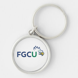 Florida Gulf Coast University Eagles Rund Silverfärgad Nyckelring