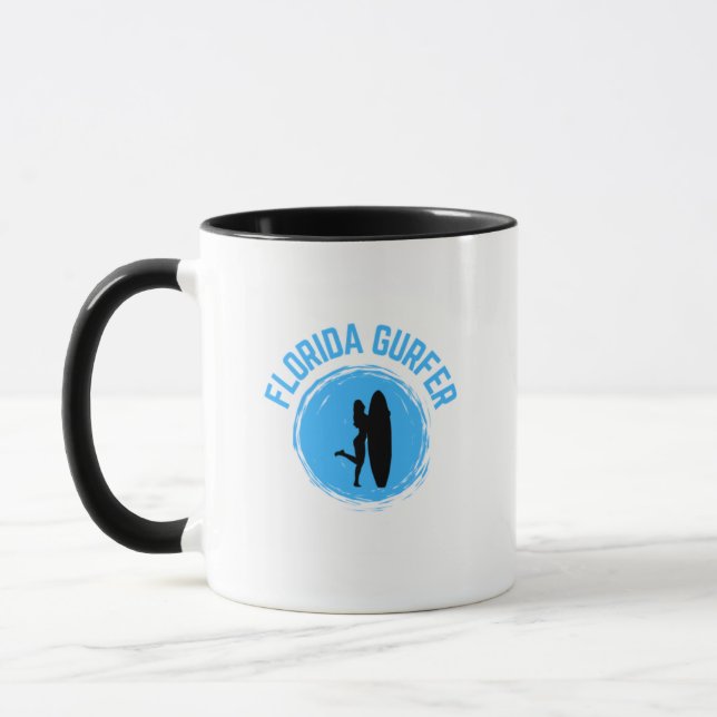 Florida Gurfer (hona Surfer) Kaffe Mugg (Vänster)