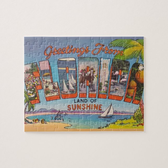 Florida Hälsning 8x10 Jigszawa Puzzle Pussel (Horisontell)