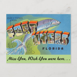Florida, Hälsning från Fort Myers Vykort