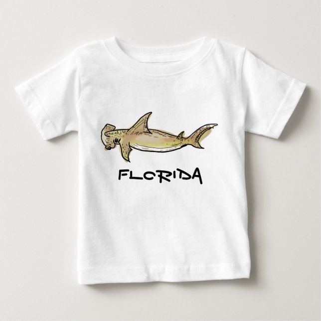 Florida hammerhead shark baby shirt tee shirt (Framsida)