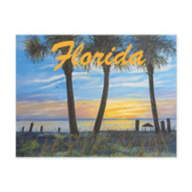 "FLORIDA HANDFLATAN PÅSKLOV POSTCARD"