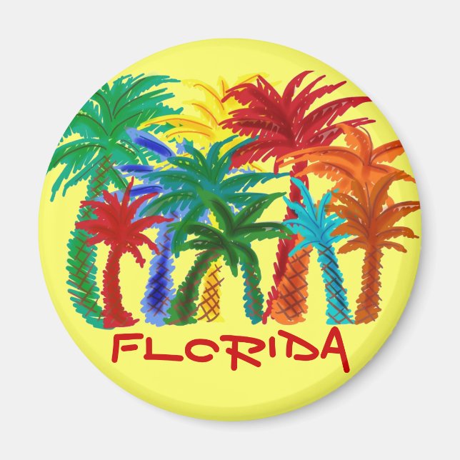 Florida handflatan träd magnet (Framsidan)