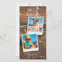 Florida Helgdag 2-Photo Sand är New Snö Card