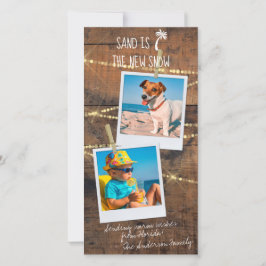 Florida Helgdag 2-Photo Sand är New Snö Card
