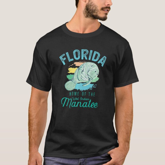 Florida Hem För Manat Lamantin T Shirt (Framsida)