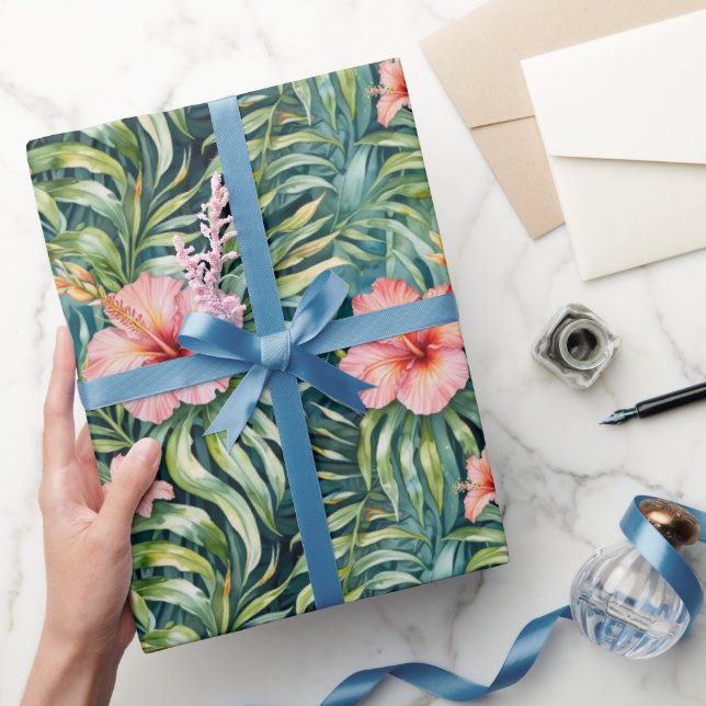 Florida Hibiskus Mönster  Presentpapper (Gifting)