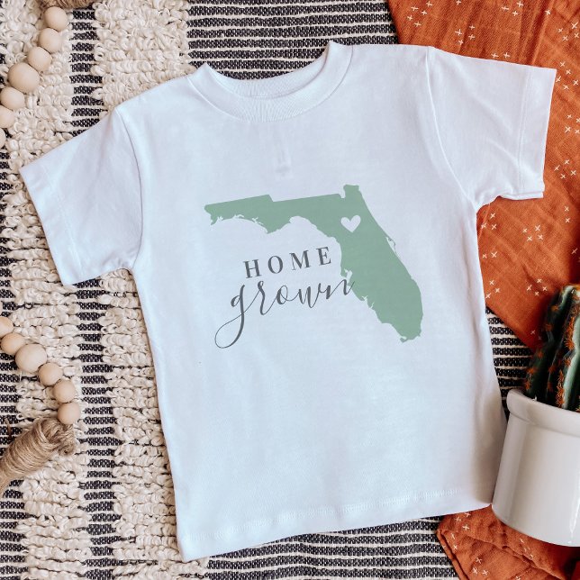 Florida Home Grown | Editable Färg State Karta T Shirt (Skapare uppladdad)