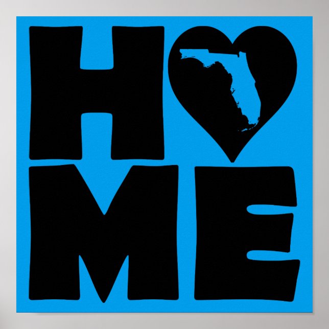 Florida Home Heart State Poster Sign (Framsidan)