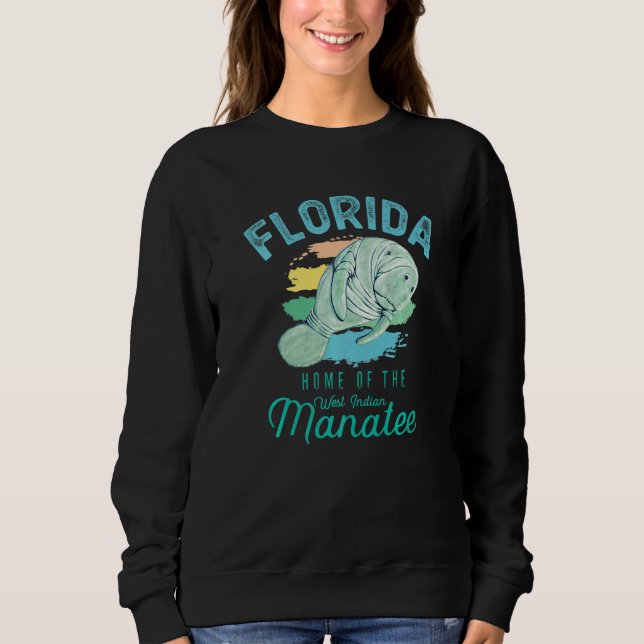Florida Home Of The Manatee Sea Cow   T Shirt (Framsida)