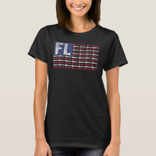 Florida Home State Fl American Flagga Patriotic Go T Shirt