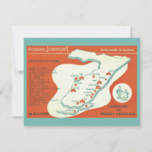 Florida Howard Johnsons Karta vycard Vykort