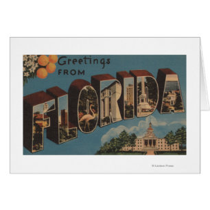 Florida (huvudstadbyggnad) - stort brev hälsningskort