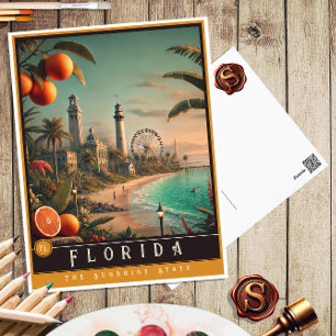 Florida Hyper-Realistic State-vykort Vykort