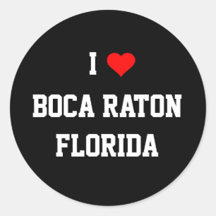 FLORIDA: I Kärlek Boca Raton, Florida Runt Klistermärke