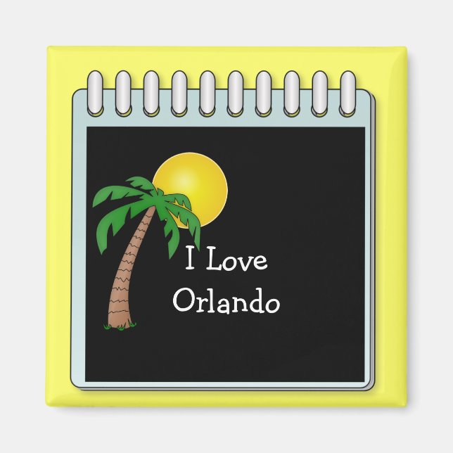 Florida: I Kärlek Orlando Magnet (Framsidan)