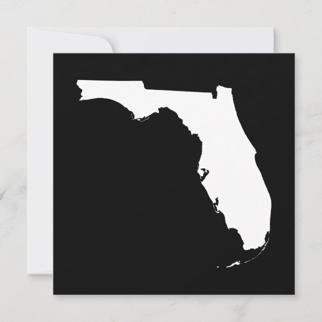 Florida i vitt och svart inbjudningar (Framsida)