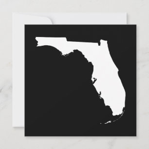 Florida i vitt och svart inbjudningar
