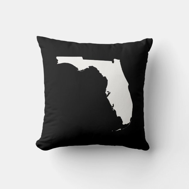 Florida i vitt och svart kudde (Framsida)