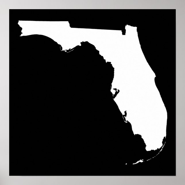 Florida i vitt och svart poster (Framsidan)