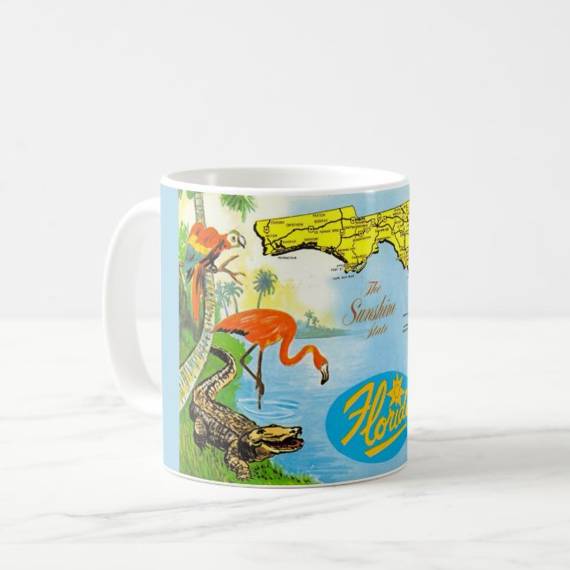Florida Illustrated Postcard Mugg (Framsida vänster)