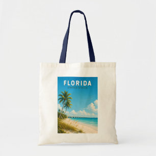 Florida Illustration Resa Konst Vintage Tygkasse