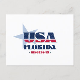 Florida in Red, White och Blue Postcard Vykort