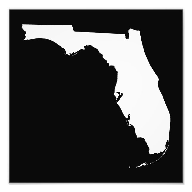 Florida in White and Black Fototryck (Framsidan)