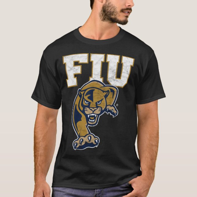 Florida Internationell FIU Panthers Distress Prim T Shirt (Framsida)