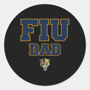 Florida Internationell Fiu Panthers Pappa Runt Klistermärke