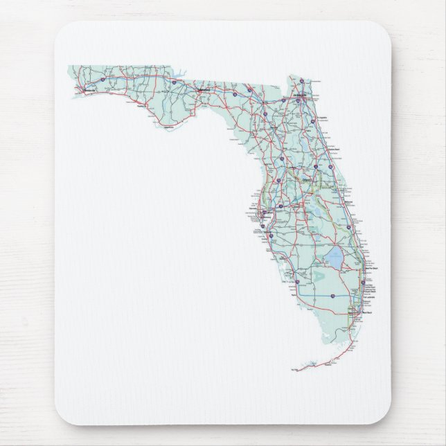 Florida Interstate karta Mousepad Musmatta (Framsidan)