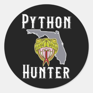 Florida InvInvInvInvasivt Pythons Hunting Runt Klistermärke