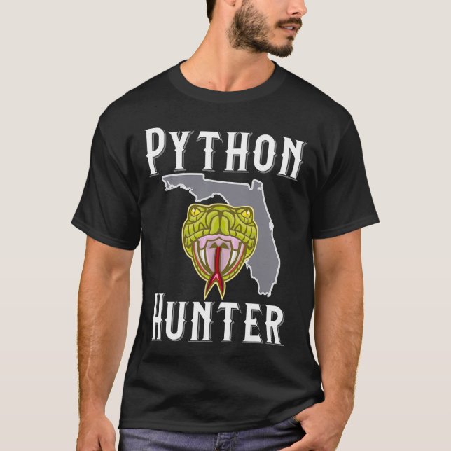 Florida InvInvInvInvasivt Pythons Hunting T Shirt (Framsida)