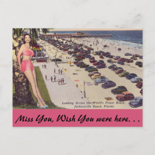 Florida, Jacksonville, Beach Scene Vykort