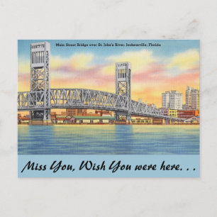Florida, Jacksonville, Main St. Bridge Vykort