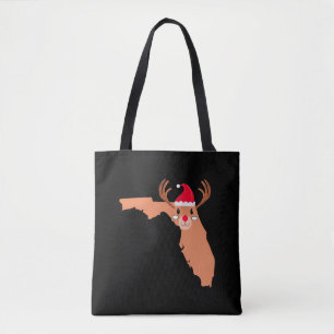 FLORIDA Jul Hat Antler Red Nose Reindeer Tygkasse