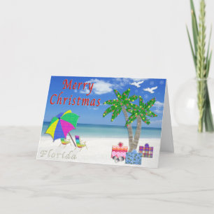 Florida julkort sätter på land Themed Helgkort