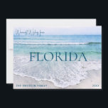 FLORIDA JULKORT | STRANDTEMAT JULKORT<br><div class="desc">Varmt önskemål skickat från Florida (eller din favorit strand plats)! Hälsningar under högtiden från havsälskare överallt! Detta Florida Gulfkustens havsvågor strand julkort i nyanser av turkos, akvatisk och marinblå är lekfullt och perfekt för en tropisk jul eller för att dela semester minnen. Anpassa familjens namn, favoritplats och året, så har...</div>