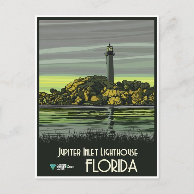 Florida, Jupiter Inlet Lighthouse, Vykort (Framsida)