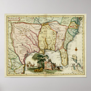 Florida karta 1740 poster
