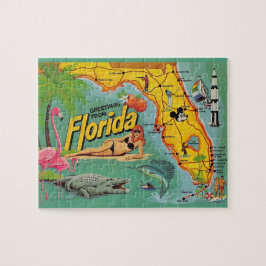 Florida Karta 8x10 Jigszawa Puzzle Pussel